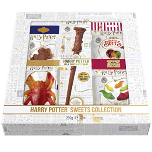 Colección de dulces de Harry Potter - 209 g - Rana de chocolate - Varita de chocolate - Babosas de gelatina - Criatura de gominola - Grageas Bertie Botts