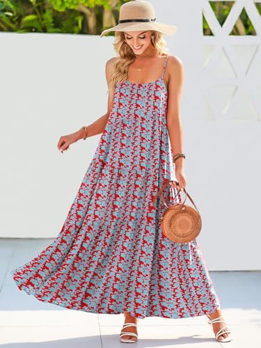 Image of ANRABESS Women Summer Casual Loose Sleeveless Sundress Spaghetti Strap Flowy Boho Linen Beach Vacation Maxi Long Dress
