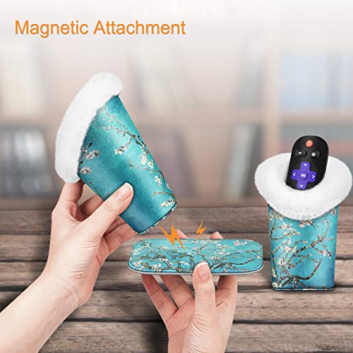 Image of FINTIE Plush Lined Double Eyeglasses Holder with Magnetic Base, Glasses Stand Case Organizer for Desk, Nightstand, Office