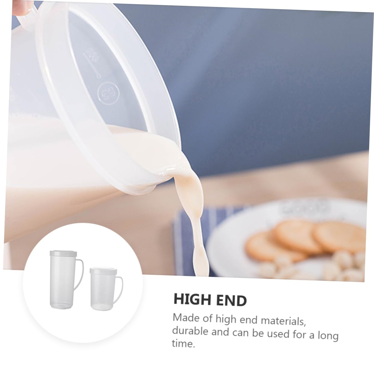 POPETPOP 6piezas Jarras De Plástico Con Escala Para Medir Leche y Café Aptas Para Microondas Para Bebidas Frías y Calientes Jarras Medidoras Para Cocina y Desayuno