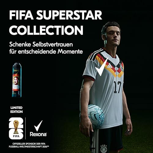 Rexona FIFA World Cup 2026TM Superstar Collection Geschenkset, Anti-Transpirant Deo-Spray für Männer, 72 h Schutz vor Schweiß und Geruch… – Ansicht 2