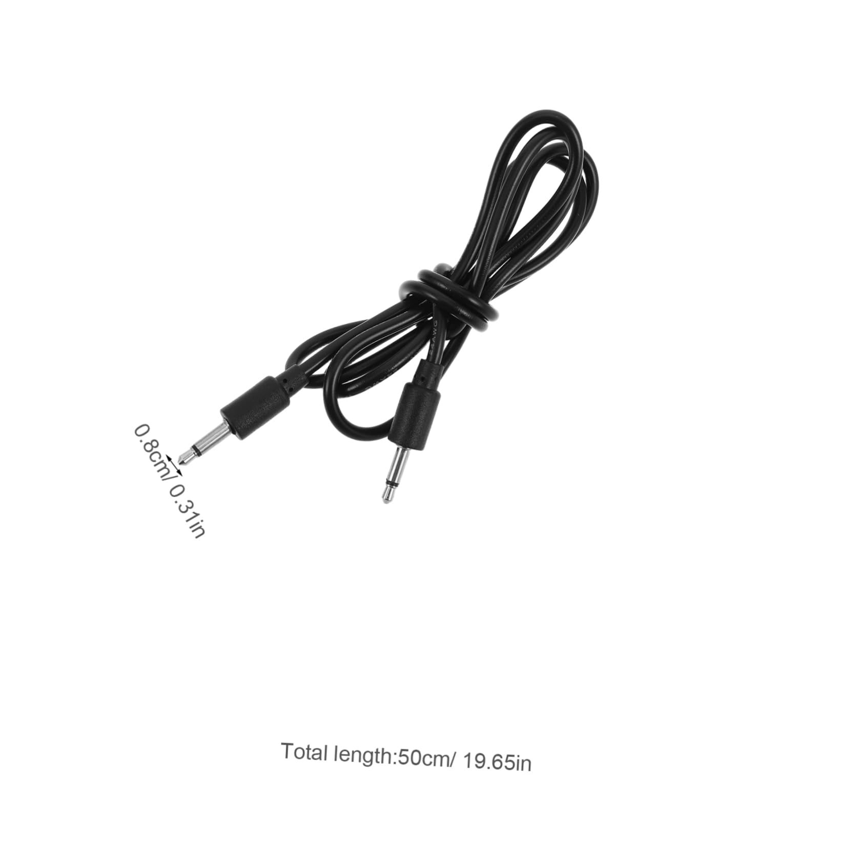 VICASKY 2pcs Modular Patch Cables for Synthesizers 0.5m/1m Male to Male Mono Connection Wires for Recording & Performance