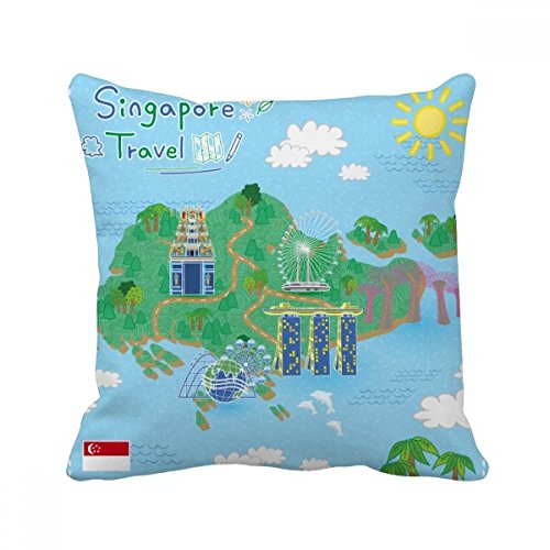 Coussin Singapour 40x40 cm multicolore pour décoration de canapé - 2