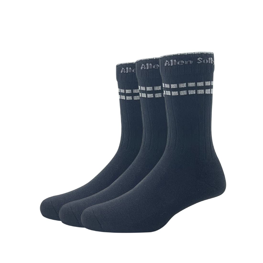 Men'S Cotton Full Length Socks (Pack Of 3) - Black-image-15