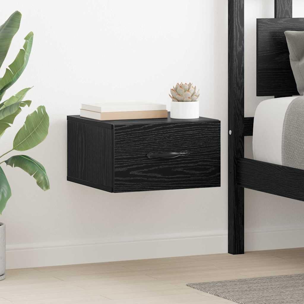 Chevet suspendu gain de place noir 35cm pour libérer le sol des petites chambres