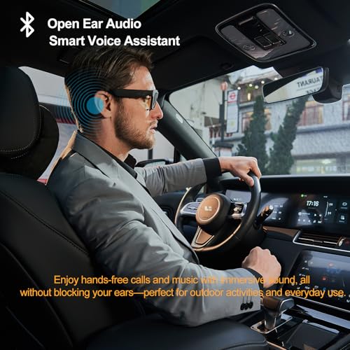 Image of OHO 1080P Camera Bluetooth Smart Glasses, Hands-Free Video Recording, UV Protection, Sweat-Resistant, Lightweight Unisex Daily & Outdoor Wear