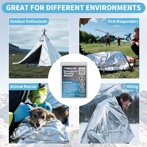FRONTLINE Mylar Emergency Blankets 54" x 84" | Lightweight Thermal Survival Space Blanket, Waterproof & Windproof Foil Blanket for Camping, Hiking, First Aid & Disaster Preparedness (4) - Image 6