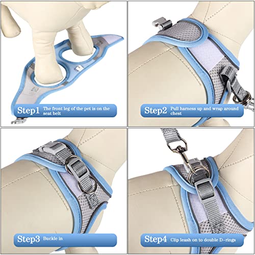 Yimeis Dog Harness And Leash Set, No Pull Soft Mesh Pet Harness, Reflective Adjustable Puppy Vest For Small Medium Large Dogs, Cats (Greyblue, X-Small (Pack Of 1) #TOP1