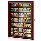 Silipull 56 Lighter Display Case Wall Mount Display Case for Lighter Detachable Wooden Cabinet W/98% UV Acrylic Door Lockable Spoon Storage Box for Collection, 19.3 x 14 x 1.57 Inch, Cherry Finish
