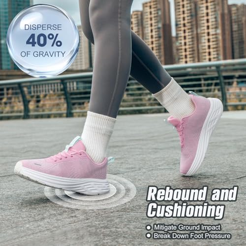 Image of Wide Toe Box Shoes Women Sneakers Extra Wide Width Arch Support Non-Slip Tennis Athletic Ultralight Running Shoes for Women Walking Diabetic Plantar Fasciitis Footwear 6-12