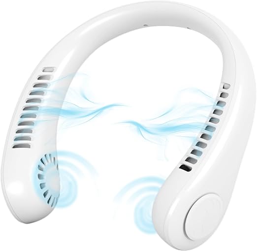 Portable Neck Fan,Bladeless USB Mini Fan with 360°Airflow,Cooling