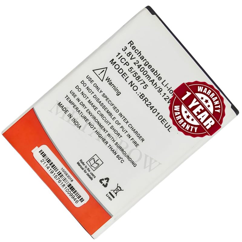 Image of Original BR24010EUL Battery Compatible for Intex Aqua Elyt | Elyt Dual - (2400mAh) - 1 Year Warranty JK1