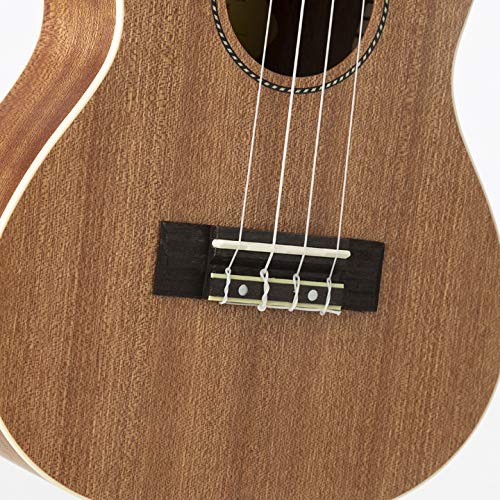 UKULELE CONCERTO 24 KAYKE SERIES KAL 300 CS FRISO E ROSETA EM ABS C/BAG KALANI NATURAL SAPELE