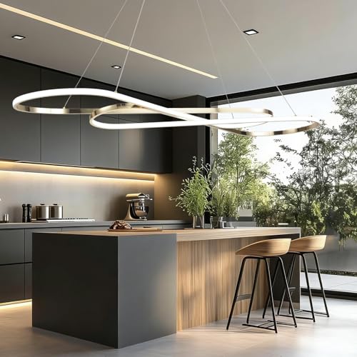 Image of Gold Modern LED Pendant Chandelier Light