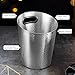 Stainless Steel Champagne Bucket with Ice Tongs - Stainless-Steel Beverage Tub - Diagonal Ice Bucket with Handle for Cocktail Bar, Wine, Home Bar Accessories, Parties - 4 Quarts - New Gold