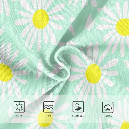 Joisal Toddler Girls Underwear 2t Cotton Panties Little Girl Personalized Underpants Briefs Pastel Daisy Mint Green3