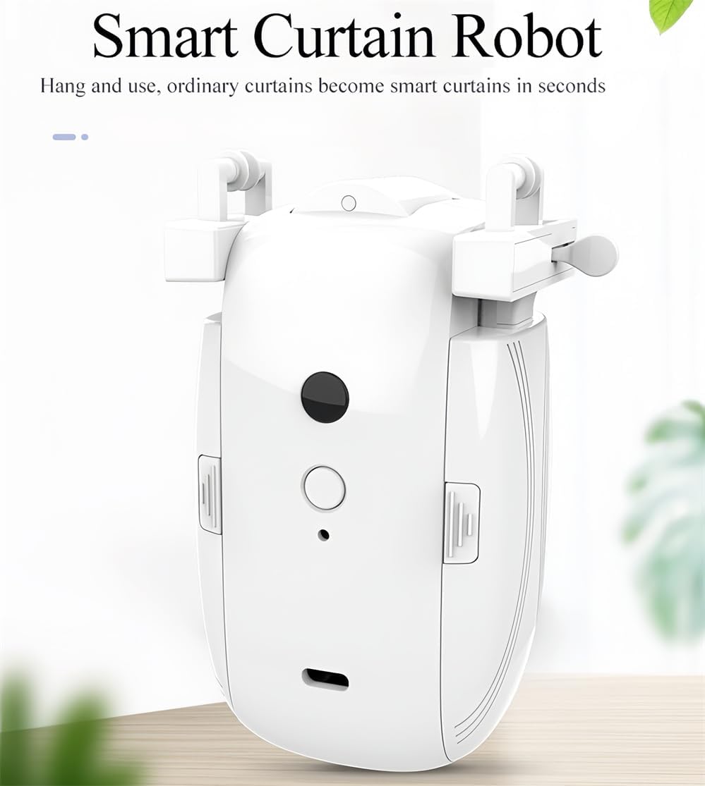 Smart Home Curtain Assistant Remote-Controlled Automatic Smart Curtain Companion Remote Dual-Opening Compatible with Roman Rods and TU Curtain Rods (Double-Opening Roman Rod)