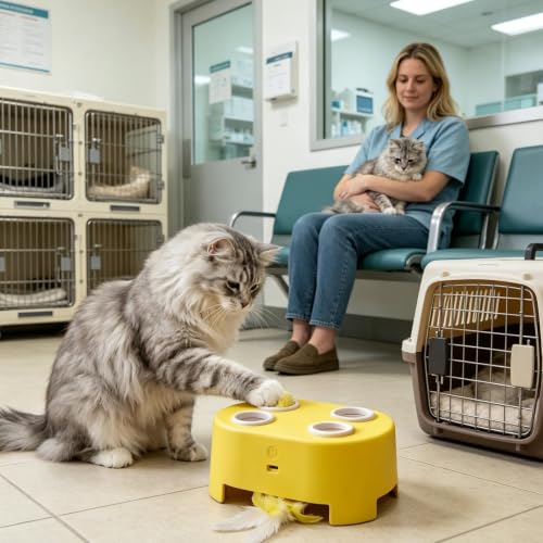 Plume électrique pour chat et jouet électronique rotatif interactif