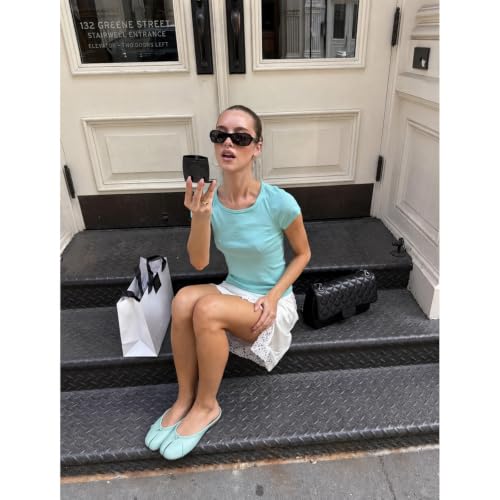 Image of VBDB Tabi Ballet Flats for Women Dressy Casual Shoes Split Toe Wide Flats Light Weight Japanese Shoes