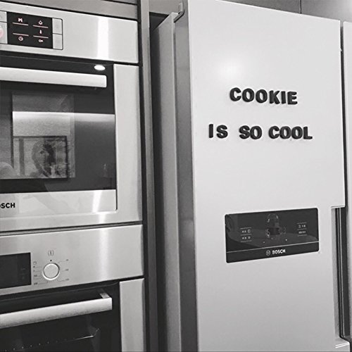 Lzttyee Nordic Style 114Pcs/1 Set Magnetic Eva Alphabet Letters Decorations Or Educating Kids For Refrigerator/White Borad (114Pcs Letters Black) #TOP4