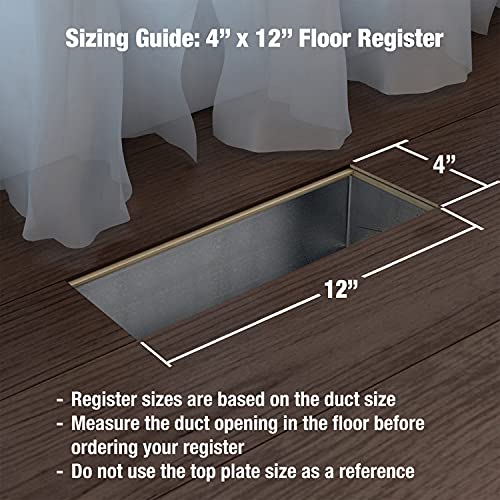Imperial RG3445 4 x 12-Inch Montezuma Decorative Floor Register, 2-Pack, Grey Granite by Imperial - Used condition - Image 6