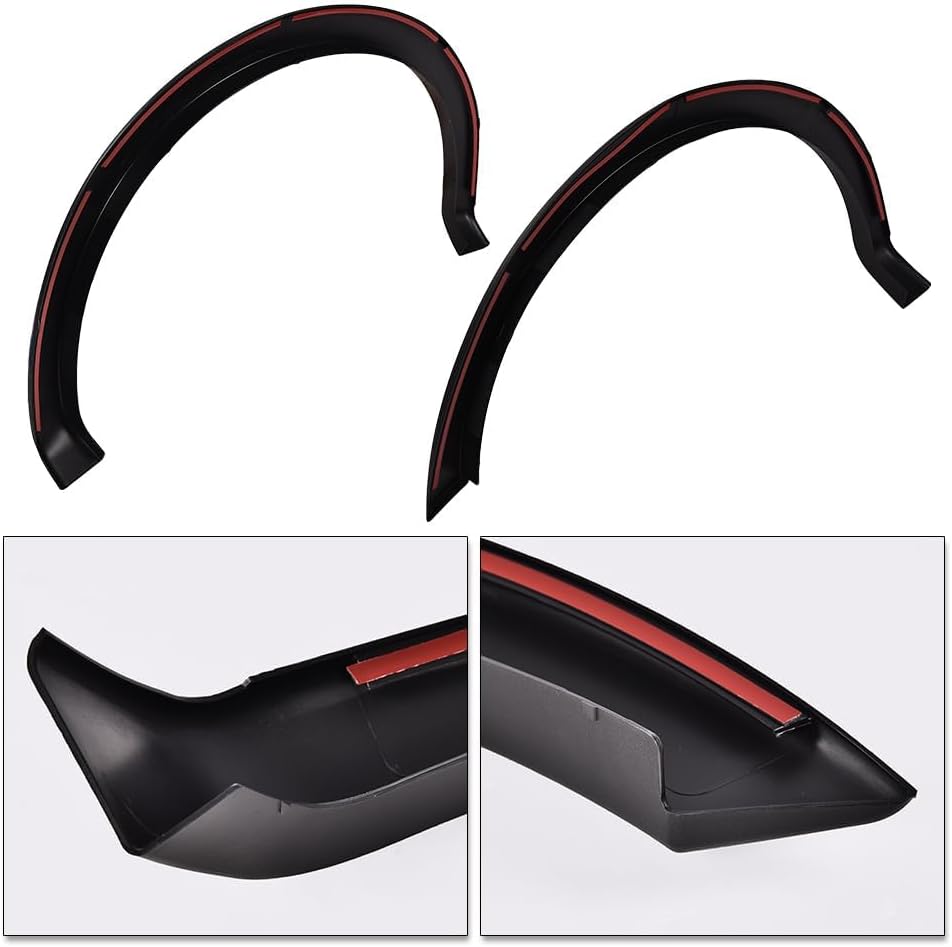CNNELL 4pcs Fender Flares Factory Style Compatible with Ford F150 2009 2010 2011 2012 2013 2014 67" / 78.8" / 97.4" Styleside Beds Not Fit Platinum & Raptor Models Wheel Cover Guard Textured