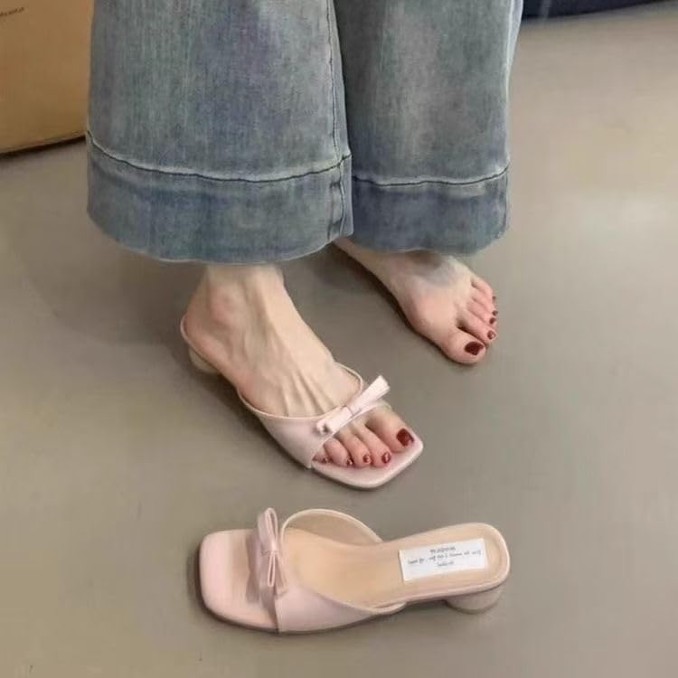 Summer chunky flip-flops, gentle and elegant comfortable women's slippers3