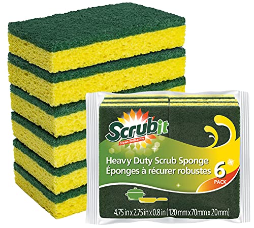 Scrubit Heavy Duty Scrub Sponge - Made From Tough Cellulose - Eco Friendly - Lasts For Months Of Heavy Duty Kitchen Cleaning (12 Pack) #TOP17