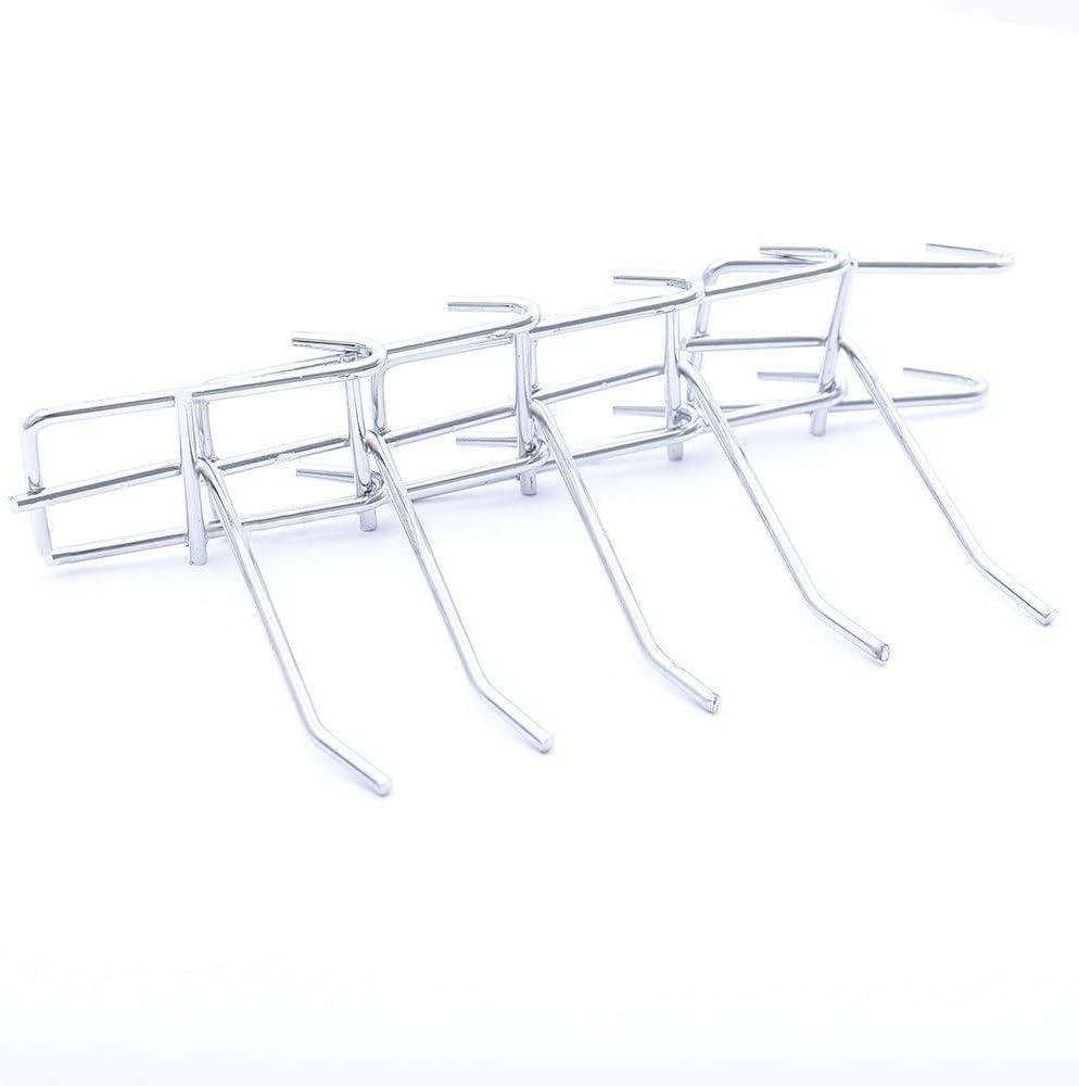 Stainless Steel Grid Wall Bracket Peg Board Display Hook for Panel for Supermarket 4 inch 30pack