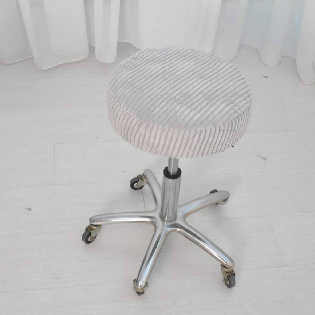 Housse De Coussin Pour Tabouret De Bar Rond - 35cm Diamètre - Anti-dérapant - Couleur Kaki