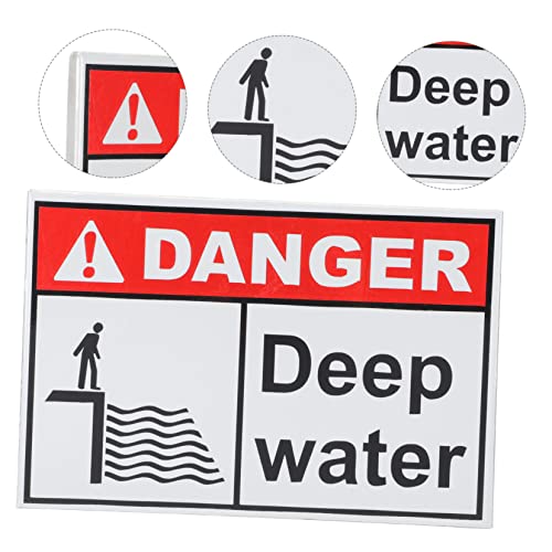 Panneau avertissement zone de danger eau signalisation extérieure étangs et bassin