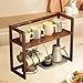 SiaBiced Desktop Organizer Desk Bookshelf Adjustable Easy to Install Tabletop Display Shelf Storage Shelves Rack for Farmhouse Office, Length 52CM