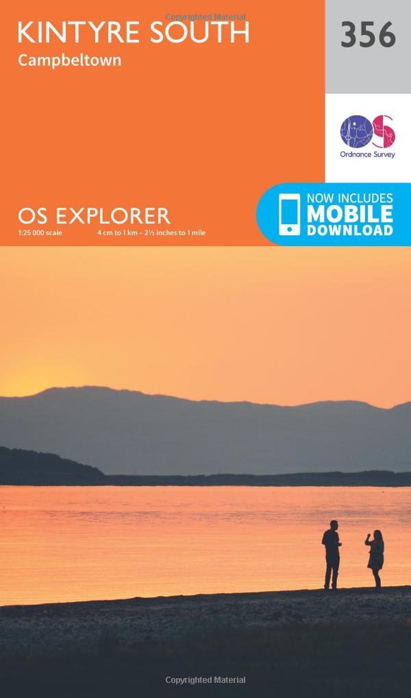 Kintyre South Explorer Map 356 Ordnance Survey