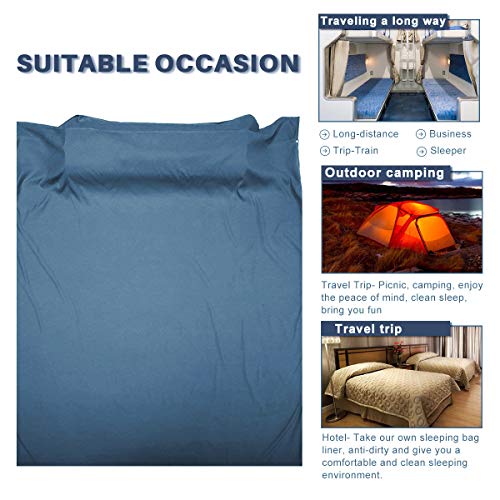 Sleeping Bag Liner Travel Camping Sheet Lightweight Breathable Cotton Camping Sheet Ultralight Compact Sleep Sheet Carry Bag For Picnic,Hiking #TOP7