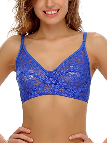 Image of clovia Women Lace Non-Padded Wire Free Full-Coverage Bra