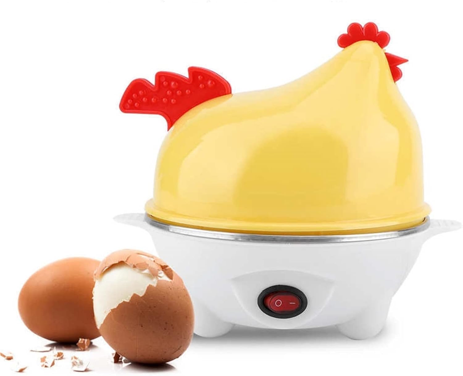 NEWCES Soup Pot Hen Egg Poacher Intelligent Egg Steamer Stainless Steel