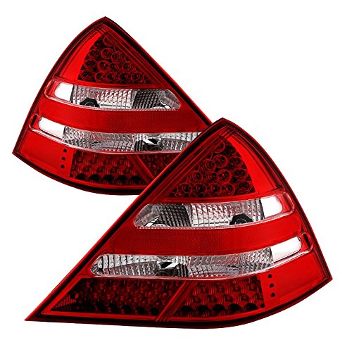 Euro LED Style Tail Light for Mercedes Benz SLK R170 98-04 - R171 AMG Style - Red Clear