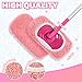 Nicemiya 8 Pack Reusable Mop Pads Compatible with Swiffer Sweeper, Microfiber Chenille Washable Swiffer Mop Pads, Dry & Wet Sweeping Mopping Cloths (Pink)