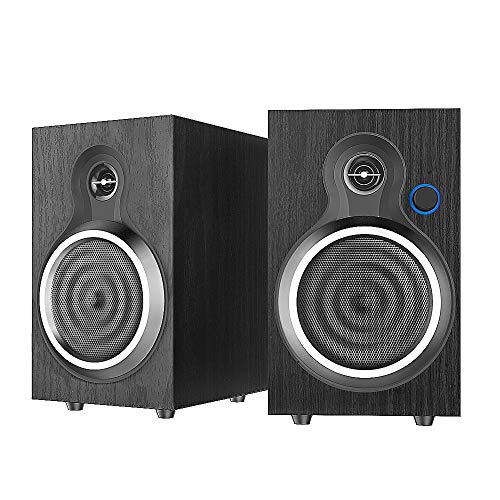 Beatife Computer Speakers, 2.0 Stereo 10W Wooden Wired Multimedia Speaker, USB Powered PC
