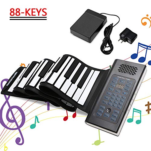 EOSAGA 88 Keys Roll Up Piano Keyboard Portable Electric Hand Roll with Environmental