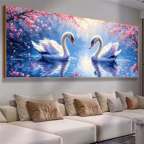 Grand Format Broderie Diamant kit Complet DIY 5D Cygne