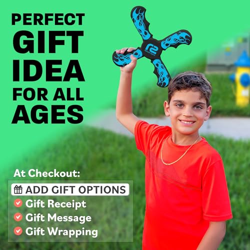Image of Outside Toys Boomerang - Best Toy Gifts for 6+ Year Old Boys & Girls - Soft Kid Toys for Boys & Girls to Play Indoors or Outdoors - Gift for Kids 6 7 8 9 10 11 12 & Up Year Old Birthday Presents 8-12