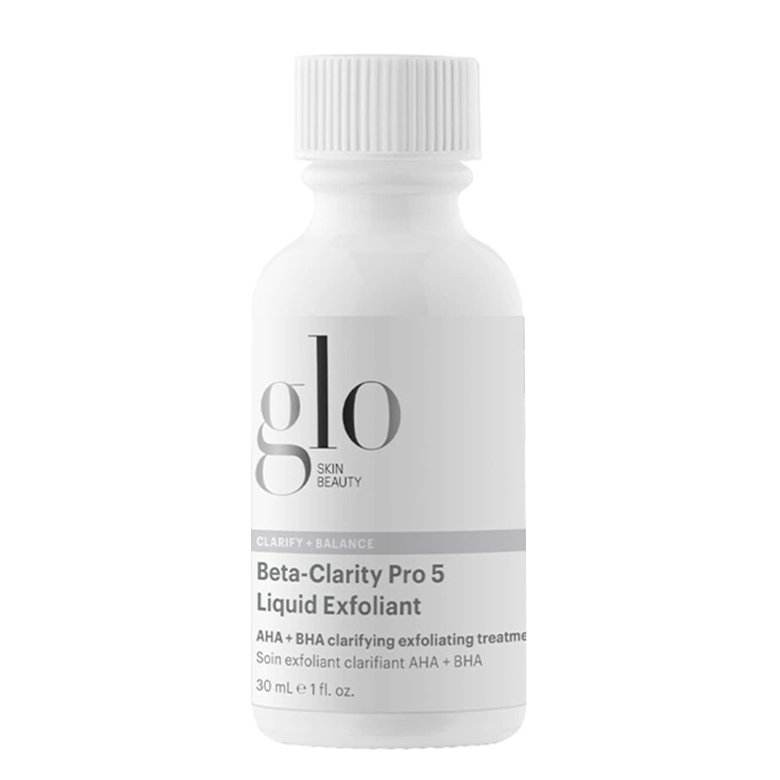 Glo Skin Beauty Beta-Clarity Pro 5 Liquid Exfoliant, Travel Size - AHA + BHA Clarifying and Balancing Chemical Exfoliant Treatment