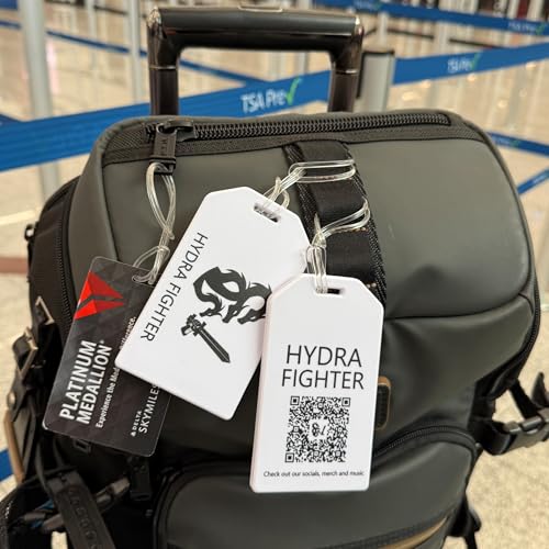 10 Pack - Bulk Custom Luggage Tags - Heavy Duty Personalized Bag Tag for Suitcases or Backpack - Hard Plastic - Add Company Logo, School I’D, Photo - Quality & Detail UV Print by Specialist ID (White)3