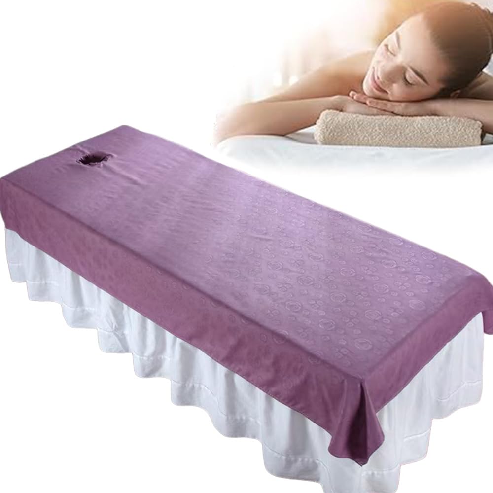 Massage Table Sheet with Hole - Rose Print Spa Cover -1