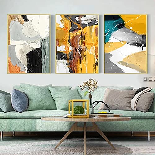 Peinture à l'aquarelle abstraite de salon : toile pour déco de chambre