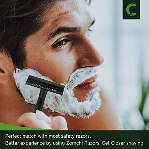 Double Edge Razor Blades, 100 Counts Safety Razor blades for Shaving, Platinum Stainless Steel Shaving Blades for Men and Women, Fits Most Standard Double Razors-Cartons of 5 by ZOMCHI - Image 5