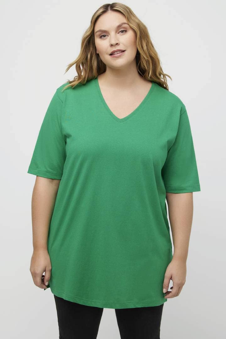 Ulla Popken Damen Shirt smaragdgrün 62+ – Bild 3