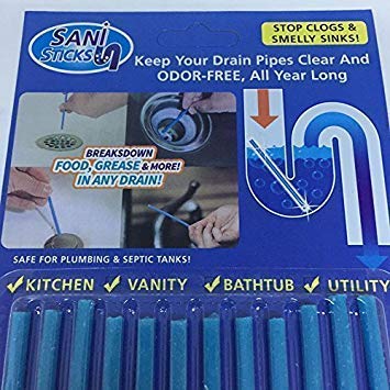 Surat Dream Odour Remover Sewer Cleaning Rod for Kitchen, Bathroom, Toilet Pipe (Blue) - 12 Sticks 4