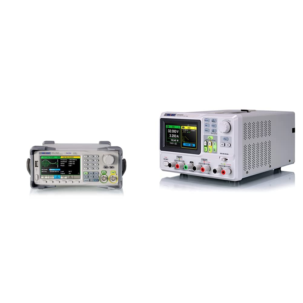 SiglentTechnologies Dual-Channel Function/Arbitrary Waveform Generators (SDG1062X Series) and Triple Output Power Supply (SPD3303X-E)